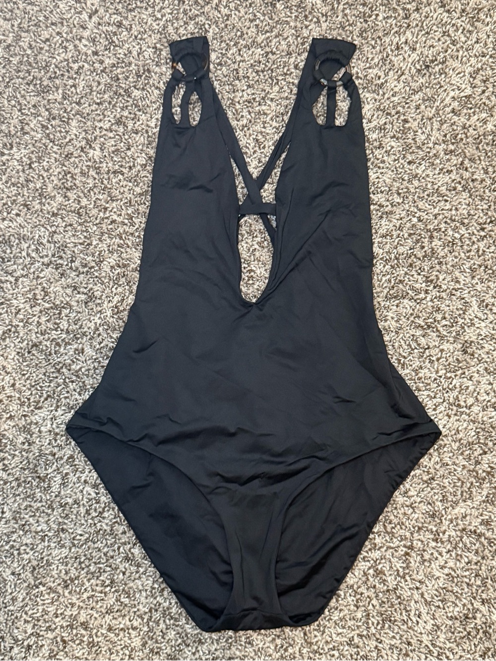 BECCA Black Swimsuit with Gold Logo Tag - Picture 3 of 7